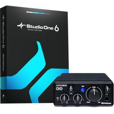 Imagem de PreSonus AudioBox GO | Interface de áudio USB-C para produção musical com o software de gravação Studio One DAW, tutoriais de música, amostras de som e instrumentos virtuais