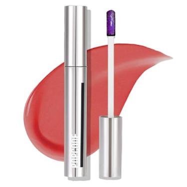 Imagem de popcode Mancha labial removível – longa duração, à prova de transferência e à prova d'água, tinta labial com acabamento fosco, infundido com vitamina E, algina e hidroxiacetofenona, nº 001, madeira