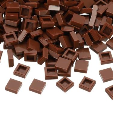 Imagem de PATIKIL 333 Pcs Flat Blocks Bulk, 1x1 Square Brown Classic Tiles Smooth Surface Mini Building Blocks Accessories Compatible Bricks Kits for Building Floor Walls Mosaic Pixel Arts