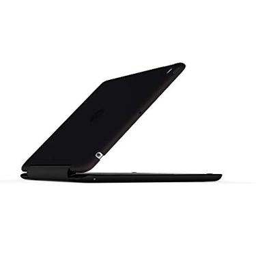 Imagem de Capa para iPad 9.7, iPad 9.7 (5ª geração) capa rígida à prova de choque com teclado sem fio Blutooth rotação de 360 graus, capa ultrafina fina - preta/fumê