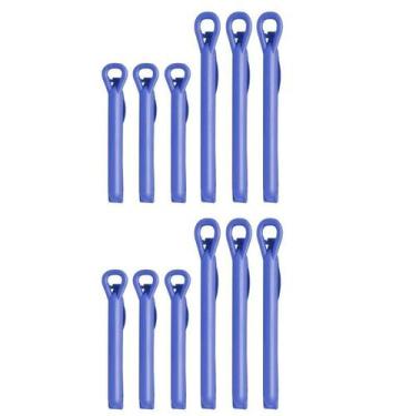 Imagem de Kit 12 Prendedor De Embalagens Plástico Lacre Presilha Clip - Amelia