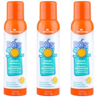 Imagem de 3 PÓS SOL INFANTIL REFRESCANTE - 150ML - BABYDEAS