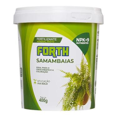 Imagem de Fertilizante Forth Samambaia, Adubo Mineral, NPK (Nitrogênio, Fósforo, Potássio), 9 Nutrientes, Nutrição Especializada e Completa, Crescimento e Revitalização, Balde, 400g