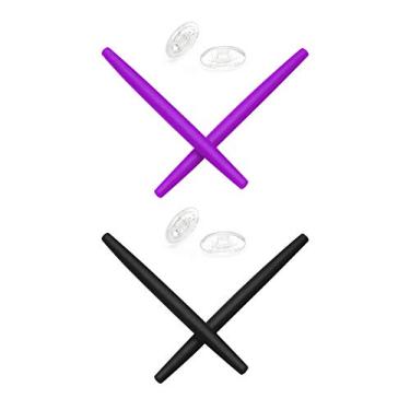 Imagem de Mryok 2 pares de meias auriculares de substituição para Oakley Transistor - Roxo e Preto