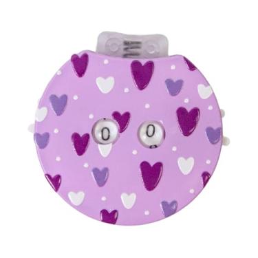Imagem de Baoblaze Contador de tricô, ferramenta de marcação de agulha de tricô, suprimentos de costura leves e compactos, mini contador de crochê portátil, Roxo