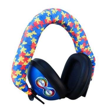 Imagem de Abafador de Barulho Acolchoado 11dB para Autistas com Arco Colorido - 