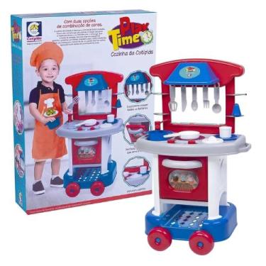 Imagem de Brinquedo Cozinha Play Time Azul com Acessórios para Crianças a Partir