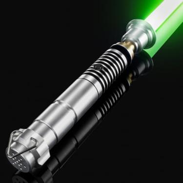 Imagem de CVCBSER Smooth Swing Dueling Lightsaber, Motion Control 12 Sound Fonts with Infinite Color Changing 16RGB, Premium Metal Handle Light Saber for Adults and Boys Gift (RGB-X-12 Fonts)