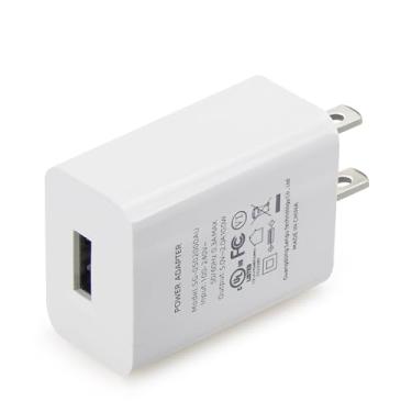 Imagem de Adaptador de energia compatível com bateria Ring Stick Up Cam 3ª geração, Wyze Cam V3, Blink Mini - bloco de carregador (branco)