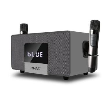 Imagem de Máquina de karaokê RHM K222 com 2 microfones sem fio 500W