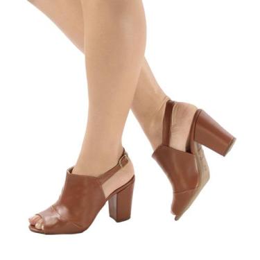 Imagem de Sandalia Casual Ankle Boots Salto Alto Confortavel Elegante - Feminy C