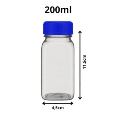 Imagem de 10 Garrafinhas PET 200ml / 300ml com Tampa Garafa p/Sucos e Caldo de Cana Direto da Fábrica (AZUL, 200ML)