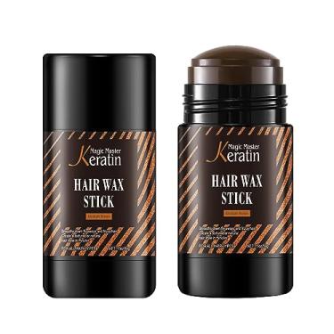 Imagem de Magic Master Keratin Retoque de raiz semipermanente, giz de cabelo, caneta de tintura de cabelo para raízes, bastão de retoque de cor de cabelo para cobrir a raiz de cabelos grisalhos (marrom médio)