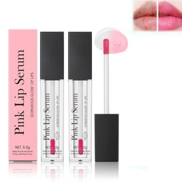 Imagem de Sérum labial rosa, brilho labial mágico que muda de cor, brilho labial hidratante, brilho labial com brilho, protetor labial, protetor labial transparente, hidratante hidratante, brilho nutritivo (2)