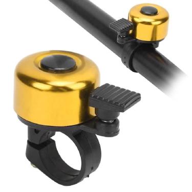 Imagem de Campainha Sino Bicicleta Retrô Metálico Som Tradicional Design Clássico Dourado