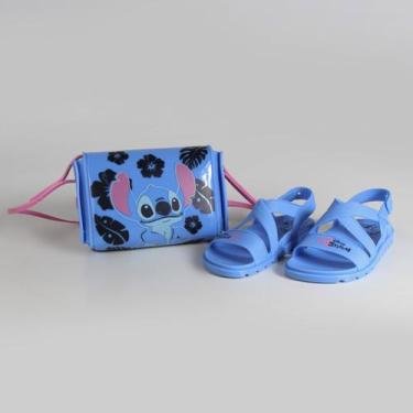 Imagem de Sandália Infantil Disney Fun Bag Grendene Kids 23269St Azul - STITCH (