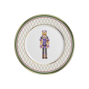 Imagem de Conjunto com 6 Pratos Raso Soldadinhos Filete Ouro Ø29cm - Alleanza Ce