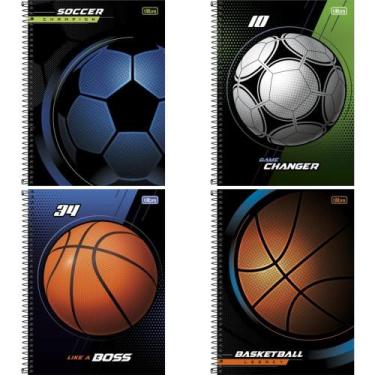 Imagem de Caderno 10X1 Capa Dura Score 160 Folhas Connect - Pacote com 4 Unidade