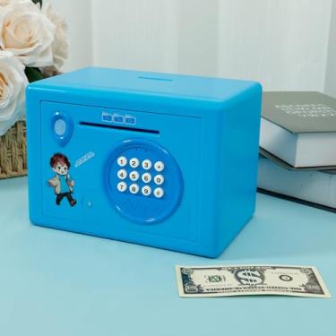 Imagem de DJAPWPX Caixa de poupança de dinheiro com senha cofre cofrinho grande capacidade cofrinho cofrinho de dinheiro interessante conveniente cofrinho caixa de armazenamento de dinheiro sólido pode banco