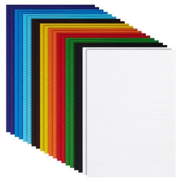 Imagem de BENECREAT 20 peças de folhas de papelão ondulado de 10 cores, inserções planas de papelão ondulado de 20 x 20 cm para embalagem, envio, artesanato DIY, construção de modelos