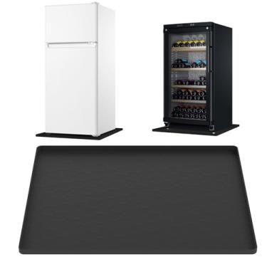 Imagem de AIZOE Mini tapete de geladeira, 60 x 50 cm, tapete de silicone para geladeira, bandeja coletora para mini geladeira, bandeja coletora para máquina de lavar, evita vazamentos de água do refrigerador de
