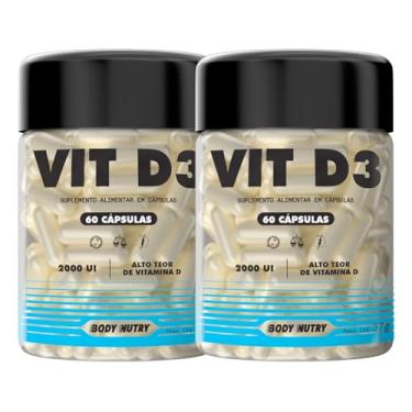 Imagem de Kit 2x Vitamina D3 2000UI Rende 60 Doses 60 Capsulas Colecalciferol Suplemento Auxilia no Sistema Imune Ossos e Dentes Alto Teor - Natural Foods