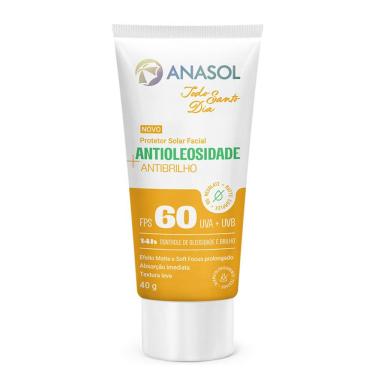 Imagem de Protetor Solar Facial Anasol Todo Santo Dia Antioleosidade Antibrilho FPS60 - 40g