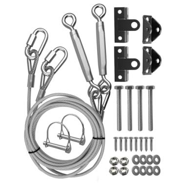 Imagem de AUGREX Kit de cabos de conversão de porta de pátio 269 cm adequado para transporte de brinquedos e portas de pátio de substituição de material de aço 2315891