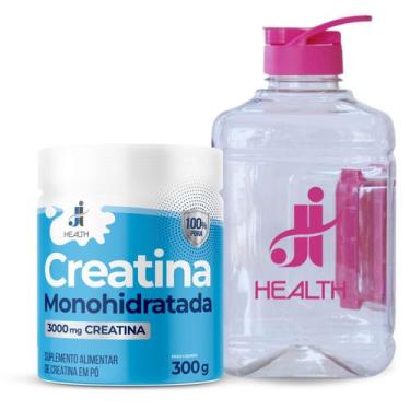 Imagem de Creatina Pura 300g + Garrafa para Academia 2 Litros J & I Health - J I