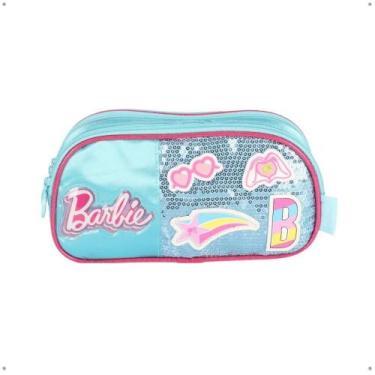 Imagem de Estojo Escolar Infantil Com 3 Divisórias E Estampa Barbie - Luxcel