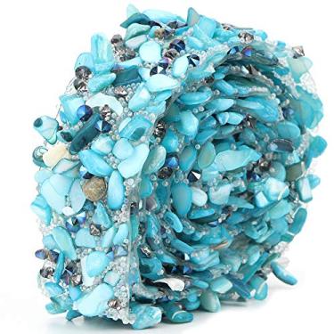 Imagem de RiToEasysports Pullamento Colorido O Acessório de Decoração de Revestimento de Pedra para Vestido Artesanal + Pedras Multicoloredgoldenpurple + Adequado para Colarfurros de 2 Cm/3,5 Cm de Largura (#3)