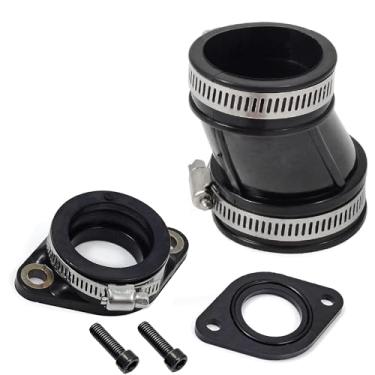 Imagem de Hippotech Para Kawasaki ATV Bayou 220 & 250 Conjunto de sistema de admissão de ar, bota de duto de coletor de admissão de ar e manifold de admissão de carburador para Kawasaki Bayou 220 1988-2002