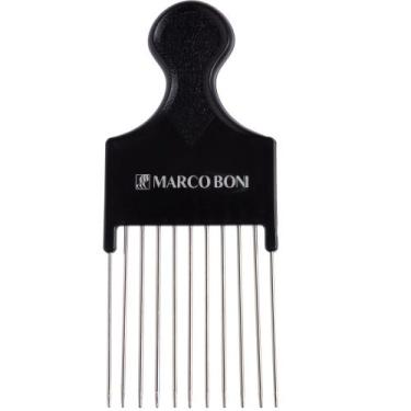 Imagem de Pente Afro com Dentes em Metal, Dentes Longos, 1219, Marco Boni, Preto