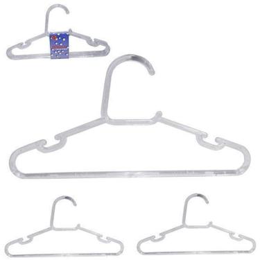 Imagem de Cabide Roupa Infantil Plastico Perola Cava 3 Pecas 27,5X14Cm
