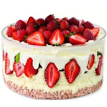 Imagem de Rkyhwowby Tigela de salada grande, tigela trifle de 20 cm de vidro versátil para servir sorvete, bolo, cupcake, salada, frutas, assar, sobremesa e festa, seguro para micro-ondas