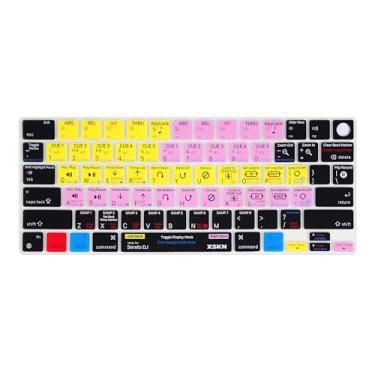 Imagem de XSKN Capa de silicone para teclado para MacBook Pro/Air com Touch ID 14,2 16,2 13,6 15,3 polegadas M1 M2 M3 M4 Pro Max Chip (layout dos EUA, atalhos Serato DJ)