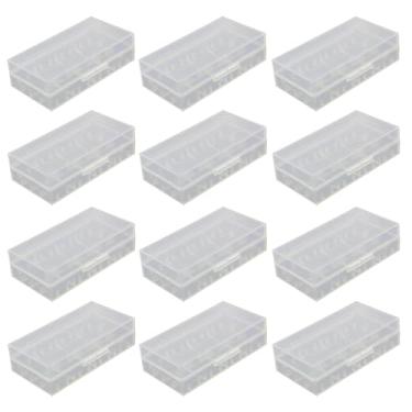 Imagem de GTIWUNG 12 peças 18650/18350/CR123A/17670 Caixa de armazenamento de bateria de plástico para baterias e baterias recarregáveis, cor clara