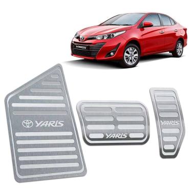 Imagem de Descanso + Pedaleiras Aut Toyota Yaris 2018 2019 Prata