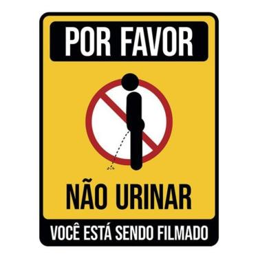 Imagem de Kit 3 Placas Por Favor Não Urinar Você Está Sendo Filmado