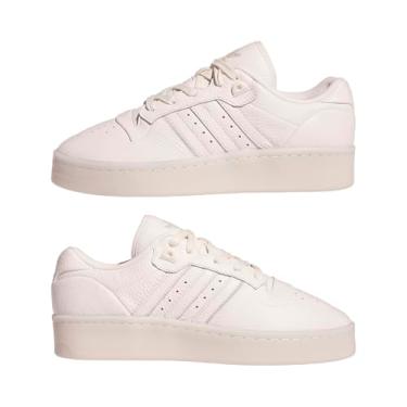 Imagem de adidas Tênis de basquete unissex adulto Rivalry Lux cano baixo, Branco nuvem/marfim/preto, 11.5 Women/10.5 Men