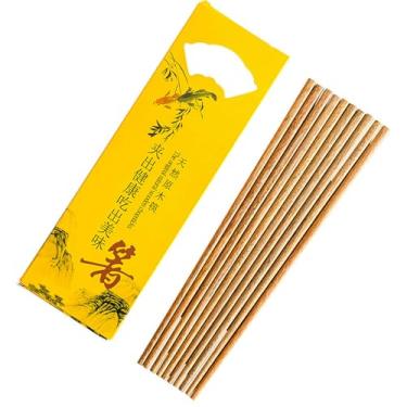 Imagem de 10 pares de pauzinhos antiderrapantes estilo japonês sem laca e cera com asas de frango para uso doméstico.