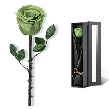 Imagem de Flor de rosas verdes preservadas SoFLiv para mulheres de 3 a 5 anos