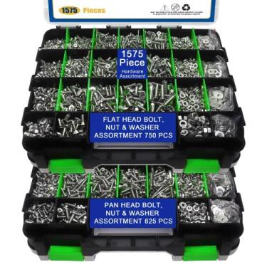 Imagem de Kit de sortimento de porcas e parafusos BUSY-CORNER 1575 unidades