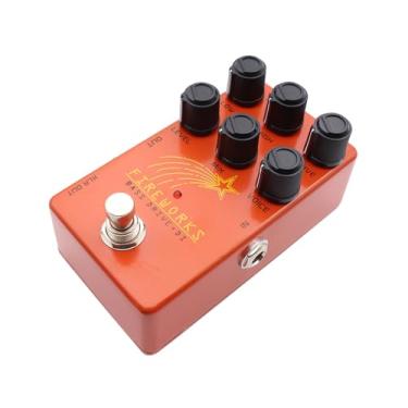 Imagem de Luocute Pedal Simulador de Amplificador de Som, Pedal de Acionamento de Baixo Simulador de Amplificador de Tubo EQ Controla Efeitos de Baixo Processador Overdrive Box True Bypass para