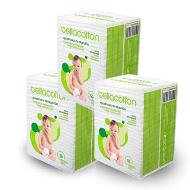 Imagem de Algodão quadrado bebê 3pac com 50un - 150 unidades