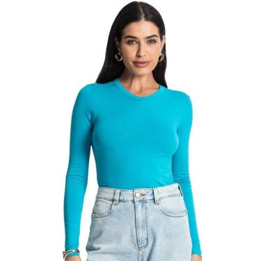 Imagem de Blusa Manga Longa Básica Select Gola V Cores-Feminino