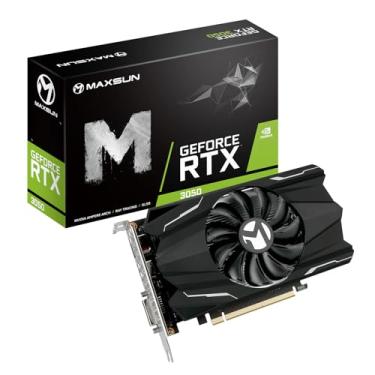 Imagem de maxsun GeForce RTX 3050 6G Placas Gráficas GDDR6 Placa de Vídeo GPU para Jogos PC ITX Ventilador Único PCI Express 4.0, HDMI 2.1, DisplayPort 1.4a