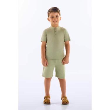 Imagem de Conjunto com Camiseta e Bermuda Up Baby, Verde, 2
