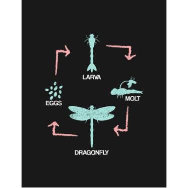 Imagem de Notebook: Dragonfly Metamorphose Insect Bugs Dragonfly Wings: 100 Pages 8.5 x 11 inches| Gift and a Great One Amazing Journal