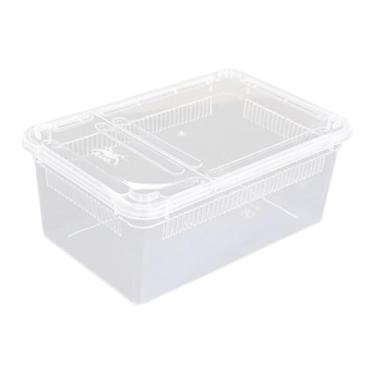 Imagem de Fenteer Caixa de alimentação para répteis, gaiola transparente para terrário, habitat, casa portátil, caixa de reprodução para sapo, animal, tartaruga, Style C